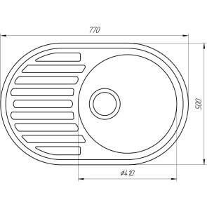 Гранітна мийка Globus Lux OHARA слонова кiстка 770х500мм-А0005 №4