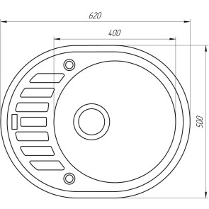 Гранітна мийка Globus Lux ARNO чорний 620х500мм-А0002 №4