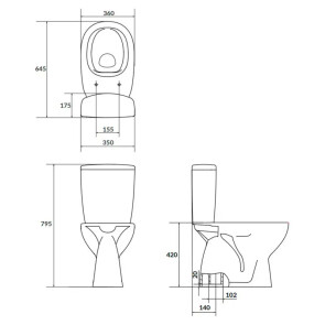 Компакт Cersanit 685 ARTECO CLEAN ON 021NEW 3/5 №4