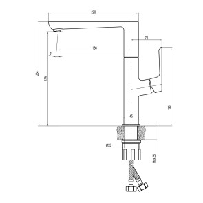 Змішувач для кухні TOPAZ LEXI TL 21401-H57-BB №5