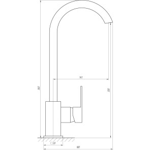 Змішувач для кухні Globus Lux Milano GLM-0203SQ №5