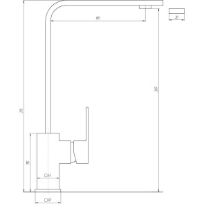 Змішувач для кухні Globus Lux SHK-203S-M №4