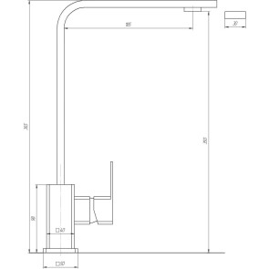 Змішувач для кухні Globus Lux SHK-203S-P №5