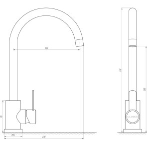 Смеситель для кухни Globus Lux WIEN SUS2-203S-BB №5