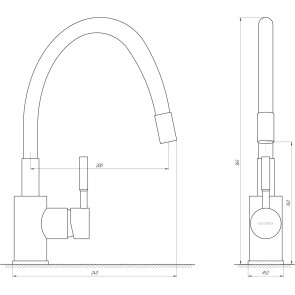 Змішувач для кухні Globus Lux LAZER GLLR-0203SW №5