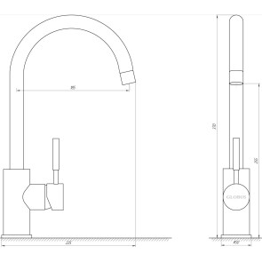 Змішувач для кухні Globus Lux LAZER GLLR-0203S-BB №5