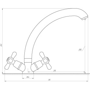 Змішувач для кухні Globus Lux GB-SHARM-0104-08-WH №4