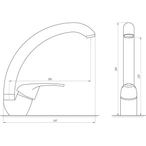 Смеситель для кухни Globus Lux Solly GLSO-0203S-Big-ONIX №5