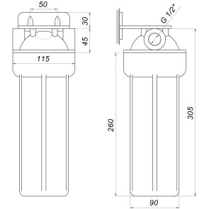 Посилена фільтр-колба для гар. води Bіо+ systems HT-10, 1/2″ №5