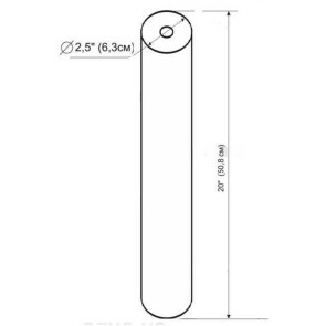 Картридж вугільний насипний Slim line 20*2,5″ Bio+ systems UDF-10A №2