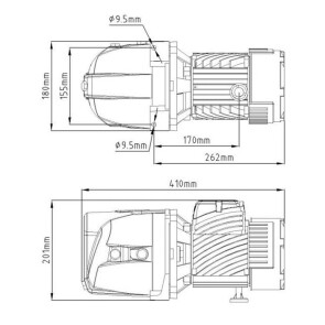 Насос поверхневий самовсмоктуючий Pumpman JET100 Нmax 43м Qmax 3,6куб.м 750Вт (чавун) №2