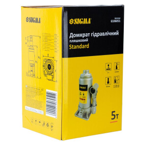 Домкрат гідравлічний пляшковий 5т H 185-355мм Standard SIGMA (6106051) №4