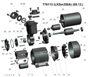 Станція 0.35кВт Hmax 35м Qmax 40л/хв (вихровий насос) 1л LEO LKSm350A №3