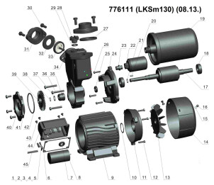 Станція 0.125кВт Hmax 30м Qmax 30л/хв (вихровий насос) 1л LEO LKSm130 №4