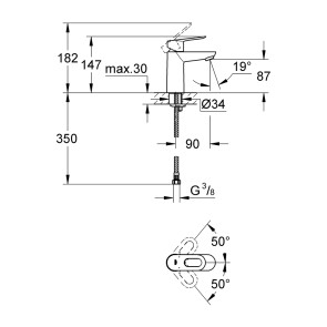 Змішувач для раковини Grohe BauLoop 23337000 №2