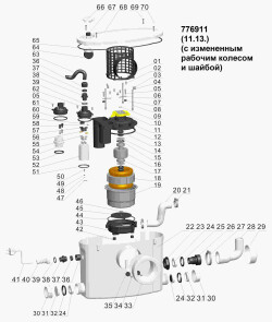 Станція каналізаційна 0.37кВт Hmax 6.5м Qmax 80л/хв LEO (776911) №4