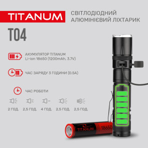 Портативний світлодіодний ліхтарик TITANUM TLF-T04 300Lm 6500K №5