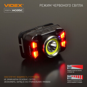 Налобный светодиодный фонарик VIDEX VLF-H035C 410Lm 5000K №9