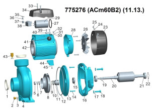 Насос відцентровий 0.6кВт Hmax 12.5м Qmax 400л/хв 2" LEO 3.0 ACm60B2 (775276) №2