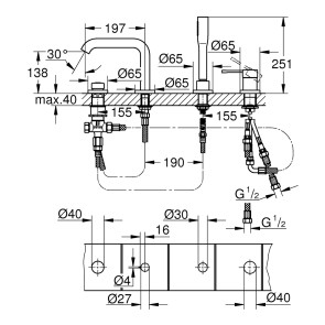 Змішувач для ванни Grohe Essence 19578001 №2