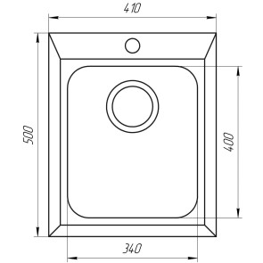 Гранитная мойка Globus Lux LAMA сірий камiнь 410x500мм-А0005 №5