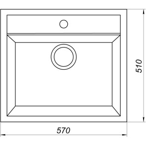 Гранітна мийка Globus Lux VOLTA сiрий металiк 570х510мм-А0003 №5