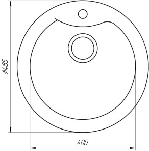 Гранітна мийка Globus Lux ORTA перлина 485 №5