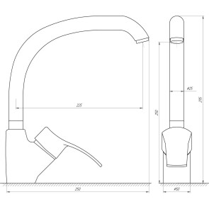 Смеситель для кухни Globus Lux QUEENSLAND GLQU-203S-BIG №4