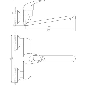 Змішувач для кухні Globus Lux Sena GLS-104 №5