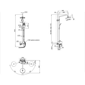 Душова система Qtap Fresh WCR 1004 №2