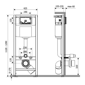 Інсталяція для унітаза Qtap Nest QT0133M425 №2