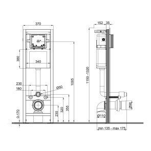 Инсталляция для унитаза Qtap Nest Uni QT0233M370 №2