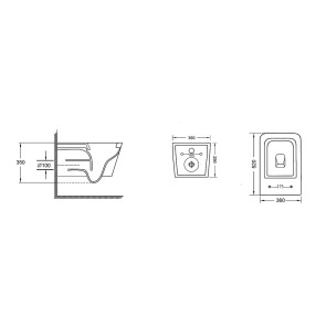 Унітаз підвісний Qtap Crow безобідковий з сідінням Soft-close QT05335170W №2