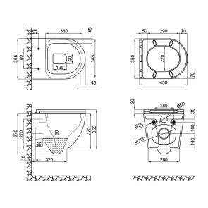 Унитаз подвесной Qtap Robin безободковый с сиденьем Soft-close QT1333046ERW №2