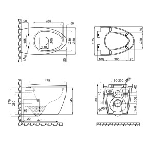 Унитаз подвесной Qtap Leo безободковый с сиденьем Soft-close QT11331002ERW №2