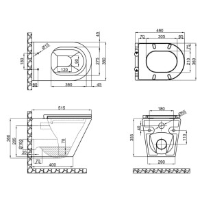 Унитаз подвесной Qtap Scorpio безободковый с сиденьем Soft-close QT1433053ERW №2