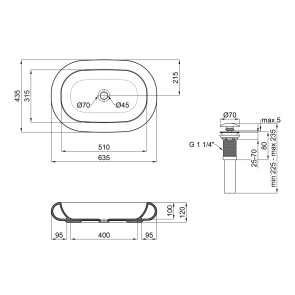 Раковина-чаша Qtap Robin 635x420x105 White с донным клапаном QT13113075W №2