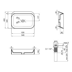 Раковина-чаша Qtap Scorpio 550х390х120 White з донним клапаном QT14112243W №2