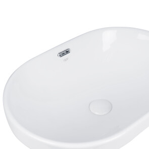 Раковина Qtap Leo 590x400x170 White з донним клапаном QT11114028W №5