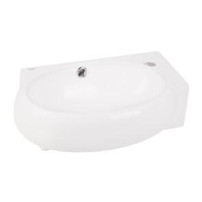 Раковина Qtap Leo 430x290x140 White с донным клапаном QT11115011RW №4