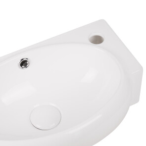 Раковина Qtap Leo 430x290x140 White с донным клапаном QT11115011RW №5