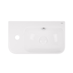 Раковина Qtap Tern 450х260х155 White з донним клапаном QT17115117LW №1