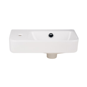 Раковина Qtap Tern 450х260х155 White з донним клапаном QT17115117LW №3