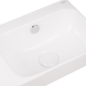 Раковина Qtap Tern 450х260х155 White з донним клапаном QT17115117LW №5