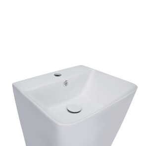 Раковина для підлоги моноблок Qtap Tern 440х380х830mm White з донним клапаном QT1711G302W №4