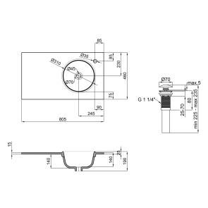 Раковина Qtap Virgo 800х460х300 White с донным клапаном QT1811FL8130ARRW №2