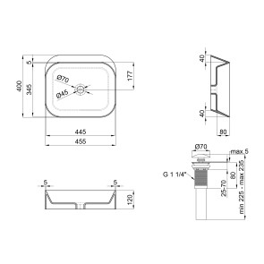 Раковина-чаша Qtap Scorpio 450х390х120 Matt black с донным клапаном QT14112242MBMB №2