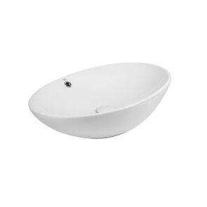 Раковина-чаша Qtap Dove 625х415х150 White з донним клапаном QT06113077W №4