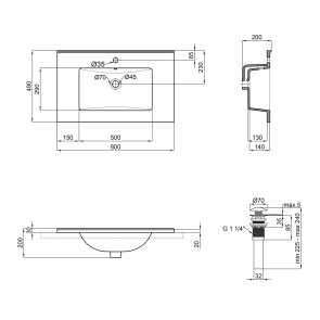 Раковина Qtap Albatross E49 800х490х200 White з донним клапаном QT01119080E49W №2