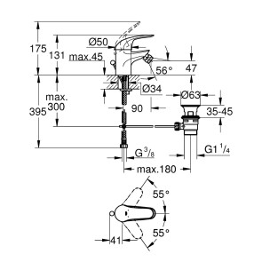 Змішувач для біде Grohe Euroeco 23263000 №2